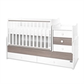 Letto MAXI PLUS NEW white+coffee /Telaio a doghe - livello 2/